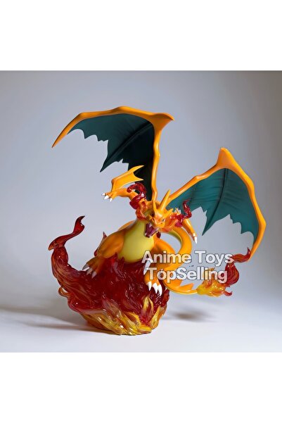 BANDAI A 18cm Anime Pokemen Figure Mega Charizard Action Figures Pvc Statue D...