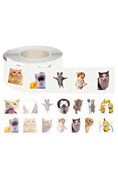 Choice 500pcs 500pcs Cute Cartoon Dog Cat Meme Graffiti Sealing Stickers Roll...