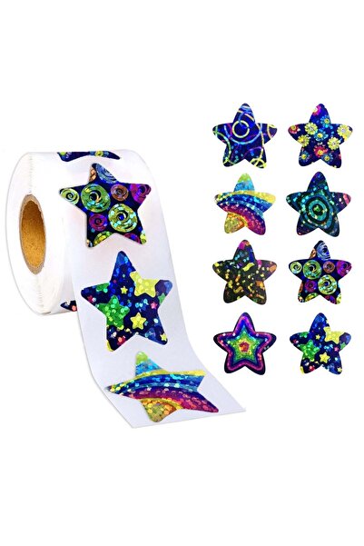 Choice blue star-500pcs 500Pcs/Roll Cartoon blue Star Rewards Stickers paper ...
