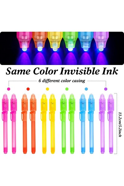 Choice ٨ أقلام حبر غير مرئي مع ضوء فوق بنفسجي، قلم تجسس، قلم تحديد سحري، قلم ...