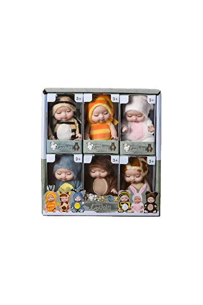 Choice مجموعة واحدة (6 قطع) من دمى الأطفال حديثي الولادة المصغرة، تتضمن ملابس...