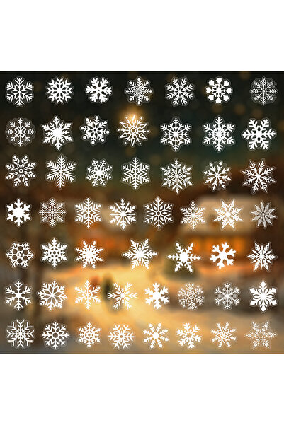 Choice 50 قطعة من ملصقات ندفة الثلج الشفافة، ملصقات مقاومة للماء لحافظة الهات...