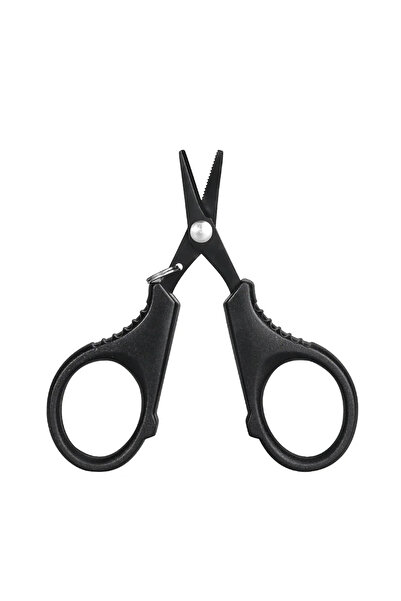 Choice مقص خيط صيد من الفولاذ المقاوم للصدأ مطلي بالتيتانيوم الأسود، قابل للط...