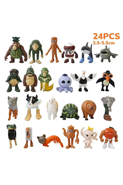 Choice 24PCS a set 24Pcs Italian Brainrot Tung Tung Sahur Figures Doll Tralal...