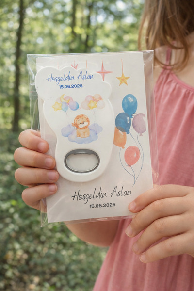 Caldium Store Ayak İzi Açacak Magnet Kişiye Özel Yeni Doğan Temalı 10 Adet