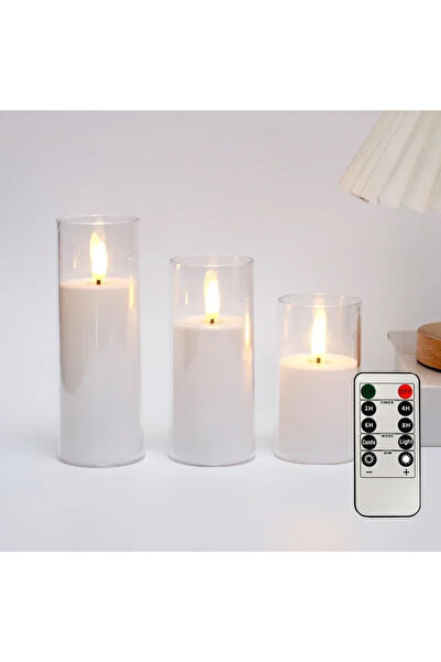 Choice white3pcs-withremote Acrylic Flameless Flickering Candles with Remote ...