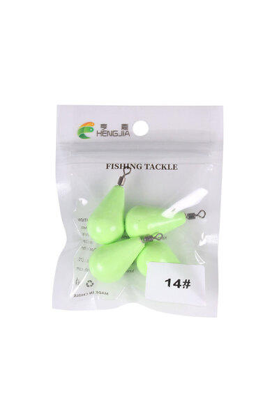 Choice 14-49 غرام - 4 قطع، ثقل رصاصي مضيء ليليًا على شكل قطرة زيتون، 12-150 غ...