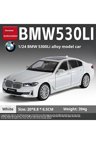 Choice White 1/24 Scale Officially authorized BMW 530 Alloy Diecast Classic C...