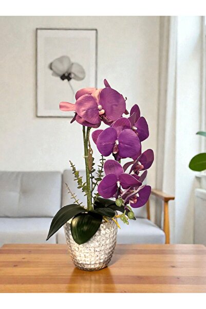 DARE EV YAŞAM SAKSIDA YAPAY ORKİDE MOR 45-50CM UZUNLUK ISLAK DOĞAL GÖRÜNÜM
