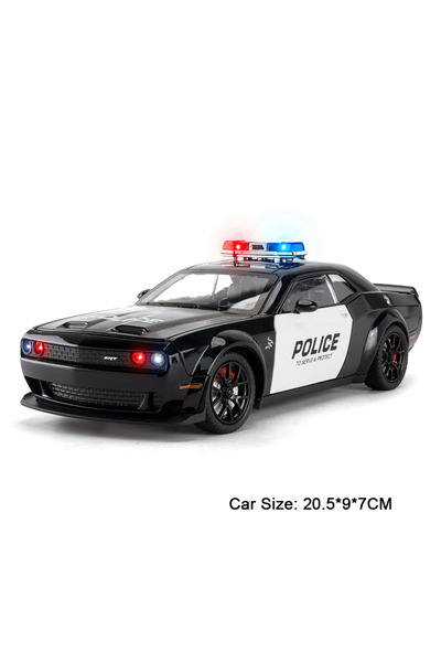 Choice1 Police Car Black 1:24 Hellcat Police Car Model Toys Alloy Diecast Cha...