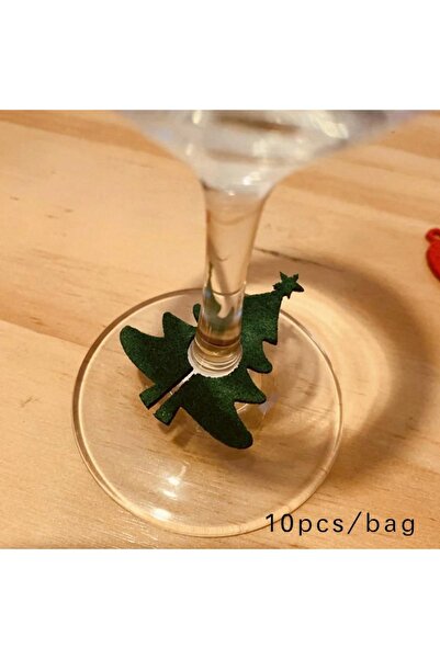 Choice christmas tree 20pcs Wine Cup Glass Ring Card Christmas Home Decoratio...