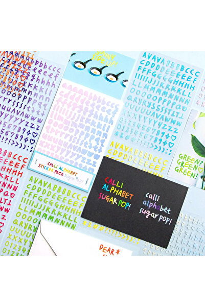 Choice مجموعة من 10 قطع من ملصقات الحروف والأرقام الملونة المتدرجة، مواد تزيي...