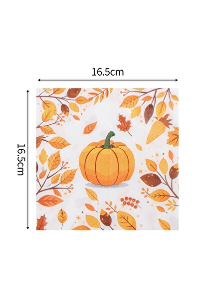 Choice 20pcs Autumn Maple Leaf Thanksgiving Theme Autumn Pumpkin Tissue Grati...