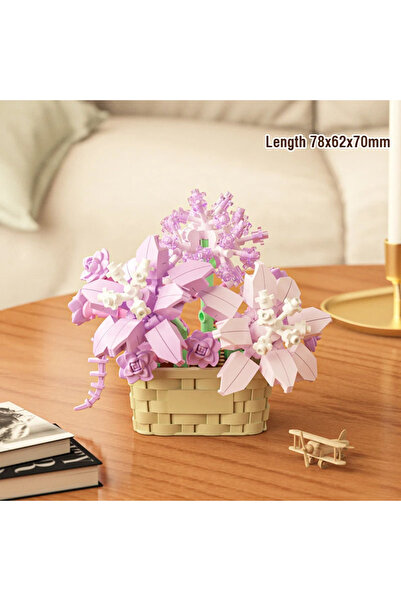 Choice 201pcs DIY MOC Flower & Tree Gardens Model Bricks - Potted Rose, Sunfl...