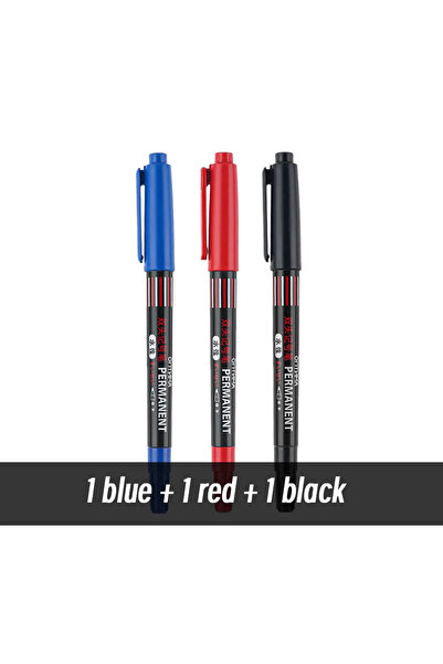 Choice 1blue1red1black 20Pcs/Set Black/Blue/Red Double Tip Markers For Metal ...
