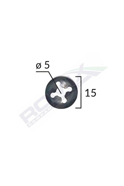 ROMİX Ροδέλα στερέωσης ταπετσαρίας γενικής χρήσης - Μαύρο - Σετ 25 τεμαχίων 1...