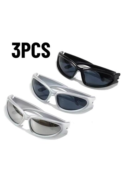 Choice MULTI 2/3pcs Fashionable Men and Women Sunglasses High-end Y2K Square ...