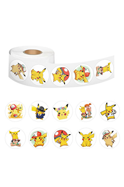 Choice ٥٠٠ قطعة/لفة ملصقات كرتونية بوكيمون بيكاتشو، ملصقات لاصقة للكمبيوتر ال...