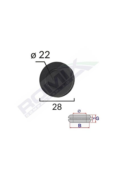ROMİX Κλειστό καπάκι από καουτσούκ γενικής χρήσης, διάμετρος 22 χιλιοστών, σε...