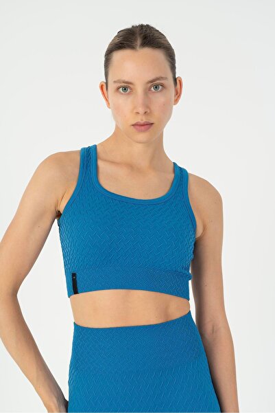 MARATON حمالة صدر نسائية من SlimFit بياقة مغلقة باللون الفيروزي