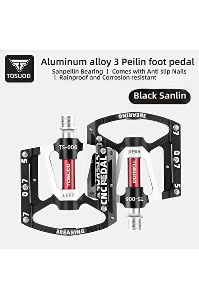 Choice دواسة دراجة هوائية سوداء من سبائك الألومنيوم TOSUOD مزودة بمحامل، مصنو...