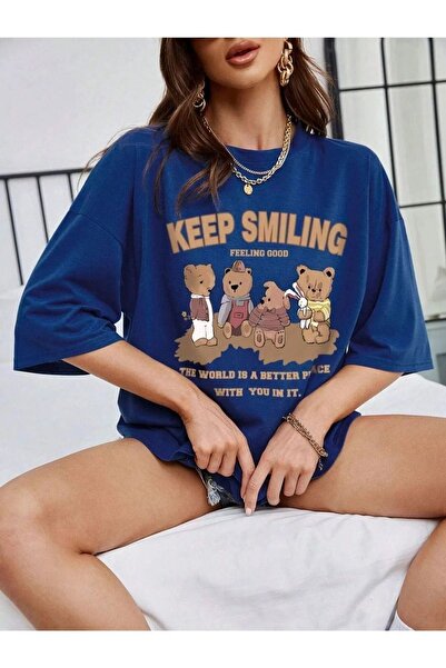 Gollinger تيشيرت Keep Smiling قصة فضفاضة برقبة دائرية