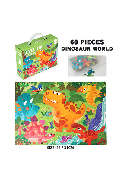 Choice3 60 عالمًا من الديناصورات، 60 قطعة ورقية، أحجية كرتونية مخصصة للأطفال،...