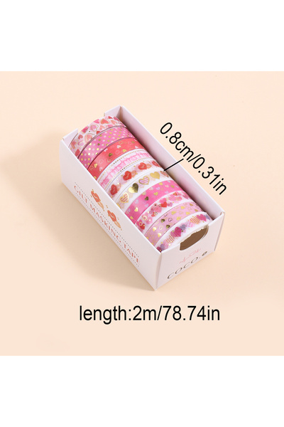 Choice SD-F002-1 LOVE 10 rolls Gold foil heart pattern washi tape, suitable f...