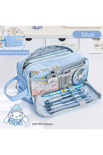 Choice صندوق أدوات مكتبية متعدد الوظائف كبير السعة على شكل قارب أزرق للطلاب، ...