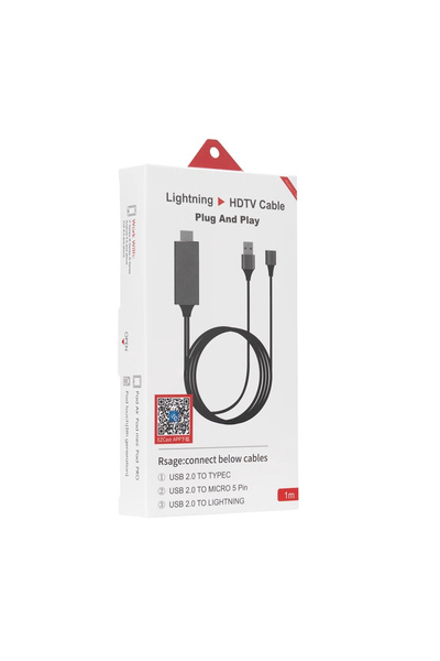 Hytech HY-XO54 نقل الصور أحمر-أسود USB-F إلى HDMI 1 متر كابل متوافق مع الهاتف...