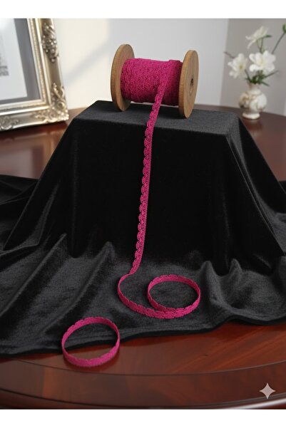 satab Fransız Pamuk Dantel Pembe 10mm -10metre