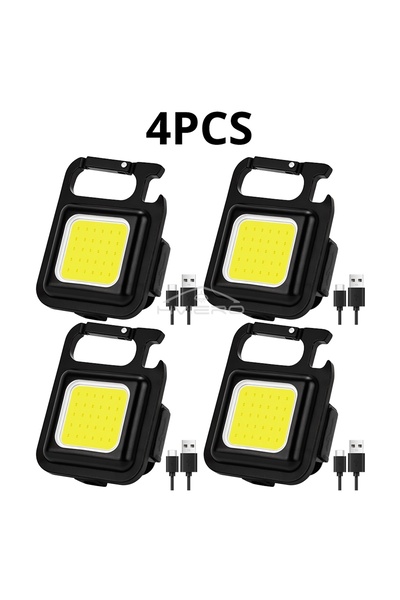 Choice 4 مصابيح LED صغيرة الحجم قابلة للحمل في سلسلة مفاتيح، مزودة بتقنية COB...