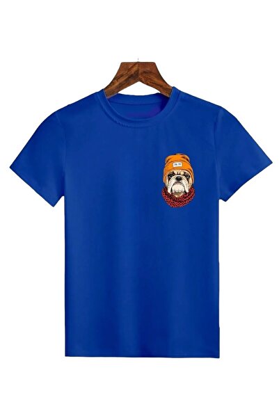 EYAX MODA DEČJA MAJICA SA OTISKOM PSA - MAJICA SA OKRUGLIM IZREZOM