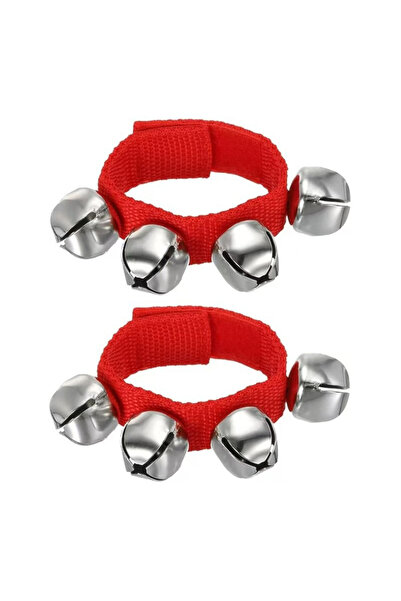 Choice 2PCS Red 2PCS Red Wrist Band Bell Shaking Bells Festival Decorating Ji...