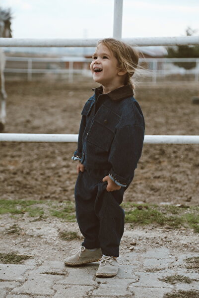 Bienvenu Baby KADİFE YAKALI DENİM CEKET