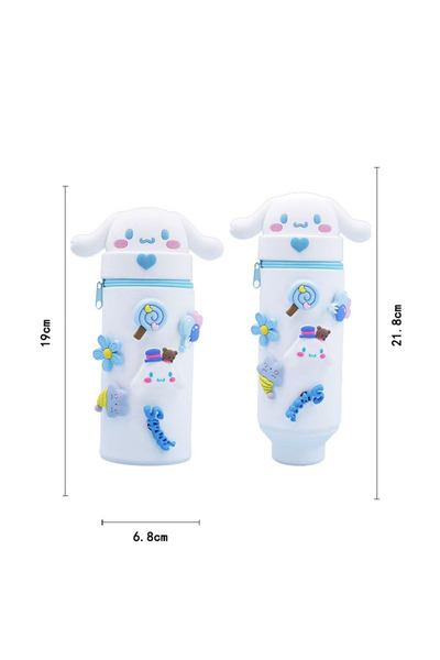 Choice3 1PCS WHITE 1PCS Cartoon Silicone large capacity Retractable Pencil Ca...