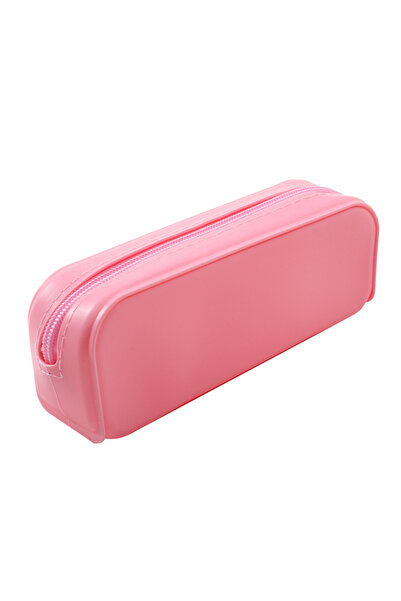 Choice Pink Soft Silicone Pencil Case Creative Gradient Color Pen Bag Waterpr...