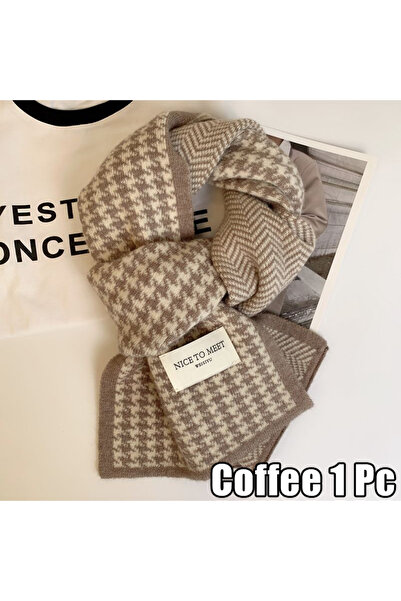Choice Coffee 1 Pc Scarf female winter new atmosphere sense of double-sided s...