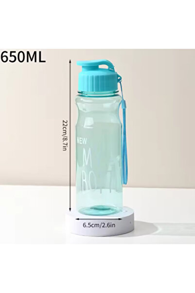 Choice Blue 650ML Transparent&Portable Leak-proof Shaker Sports Water Bottle ...
