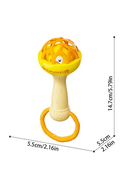 Choice مجموعة ألعاب خشخيشة أطفال صفراء (3 قطع/1 قطعة) للأطفال من عمر 0 إلى 12...