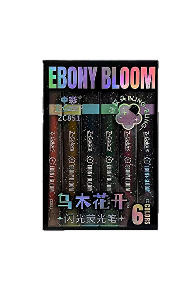 Choice 6 colors 6 Glitter Highlighter Pens Sparkly and Shiny, Chisel tip, for...