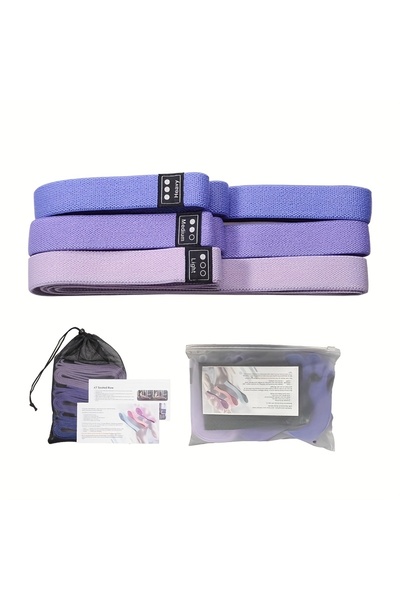 Choice Purple 3Pcs Yoga Resistance Tension Band,Yoga Stretching Band,Elastic ...