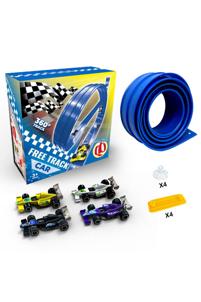 Choice B 4 Cars Compatible Portable Rolls Up Flexible Race Track Children Toy...