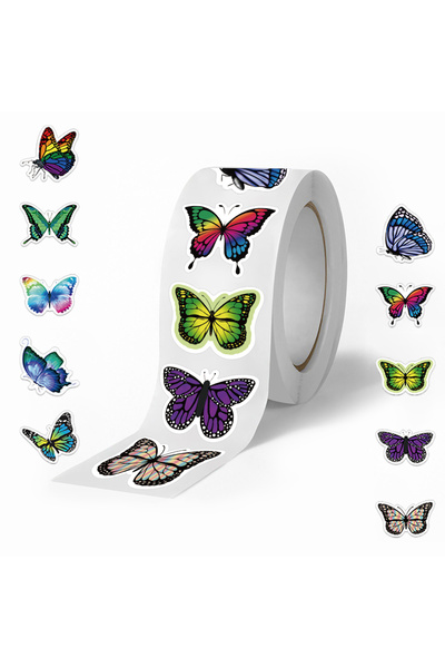 Choice 500 قطعة/لفة ملصقات فراشات لطيفة، مناسبة للدفاتر، ودفاتر الملاحظات، وأ...