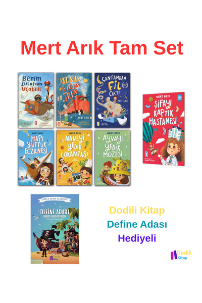 Timaş Çocuk Şifayı Kaptık Hastanesi + Mert Arık Tam Set 7 Kitap + Define Adası