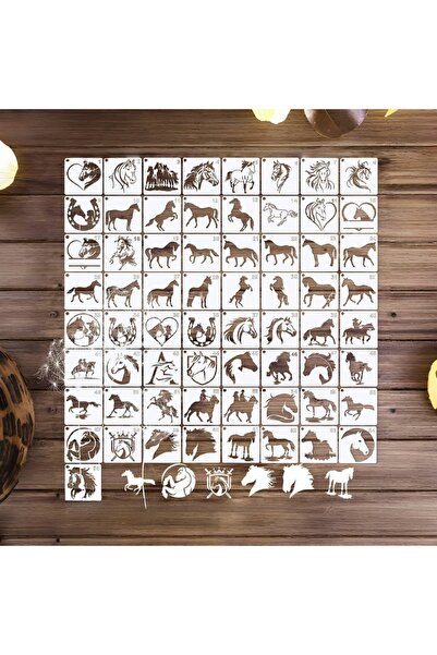 Choice 65 Horse 65 Pieces Horse Stencils for Painting on Wood, Horse Head Tem...