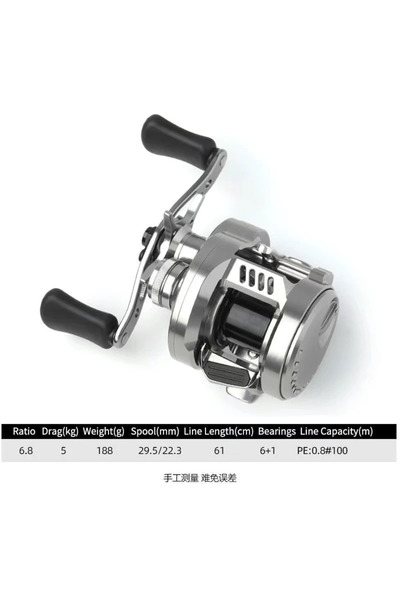 Choice1 بكرة صيد فضية من نوع GaoTu Dk 100 6:8، مصنّعة بتقنية CNC، وزنها 3.5 ك...