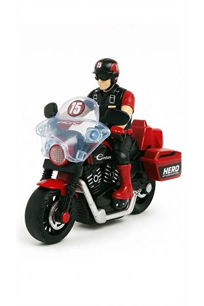 Toyska Sürtünmeli Yarış Motoru Oyuncağı – Sürücülü, kutulu Spor Tasarım - Kır...