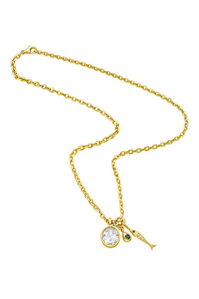 Mute Jewelry 925 Ayar Gümüş Charm Tasarım Şans Kolye