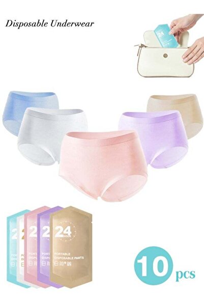Lemon 10 Pieces of Cotton Underwear for Women for Single Use